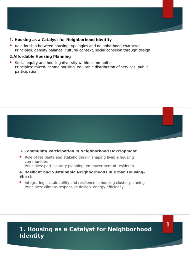 Housing's Role in Neighborhood Identity | PDF | Urban Planning ...
