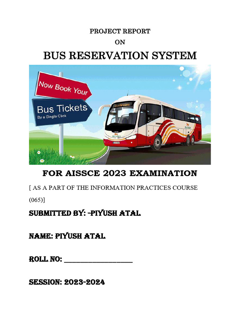 Bus Reservation System Project Report | PDF | My Sql | Python ...