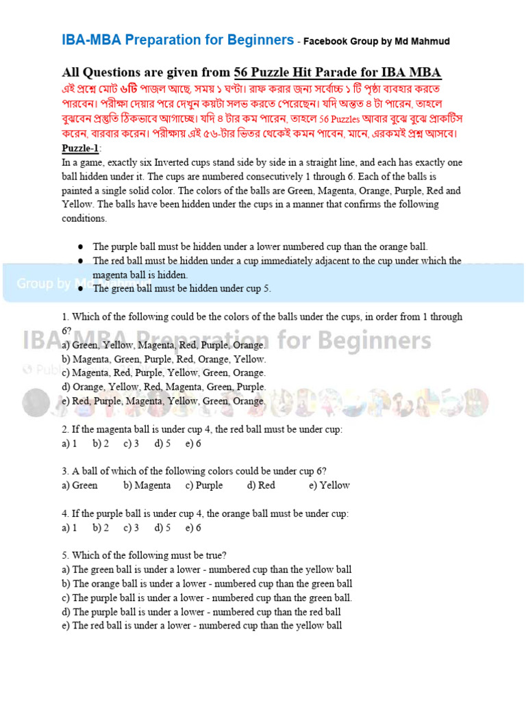 Puzzle Questions For All | PDF