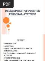 Development of Positive Personal Attitude