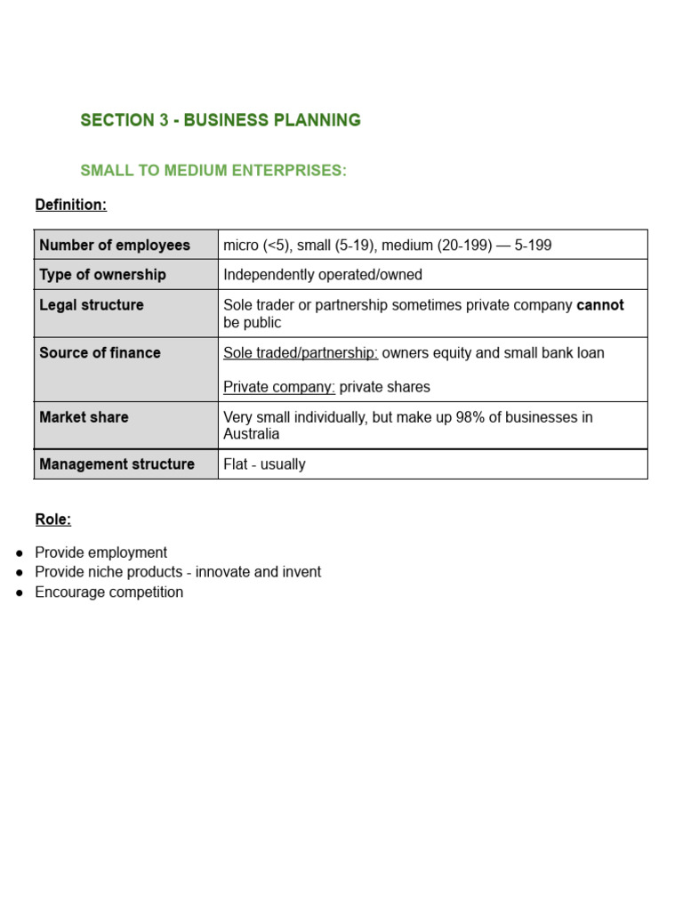 Business Planning for SMEs in Australia | PDF | Business | Small And ...