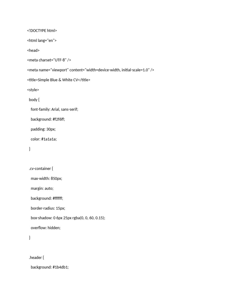 Simple CV | PDF