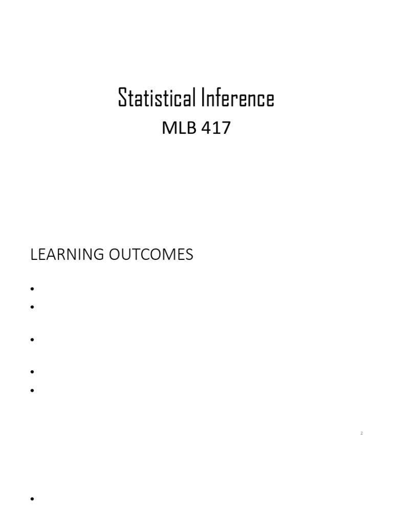 Statistical Inference - Revised25 | PDF | Statistical Significance ...