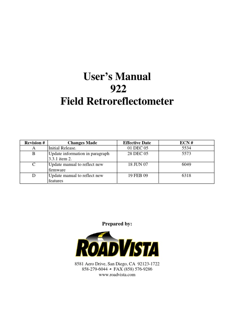 922 Rev D User's Manual | PDF | Installation (Computer Programs ...