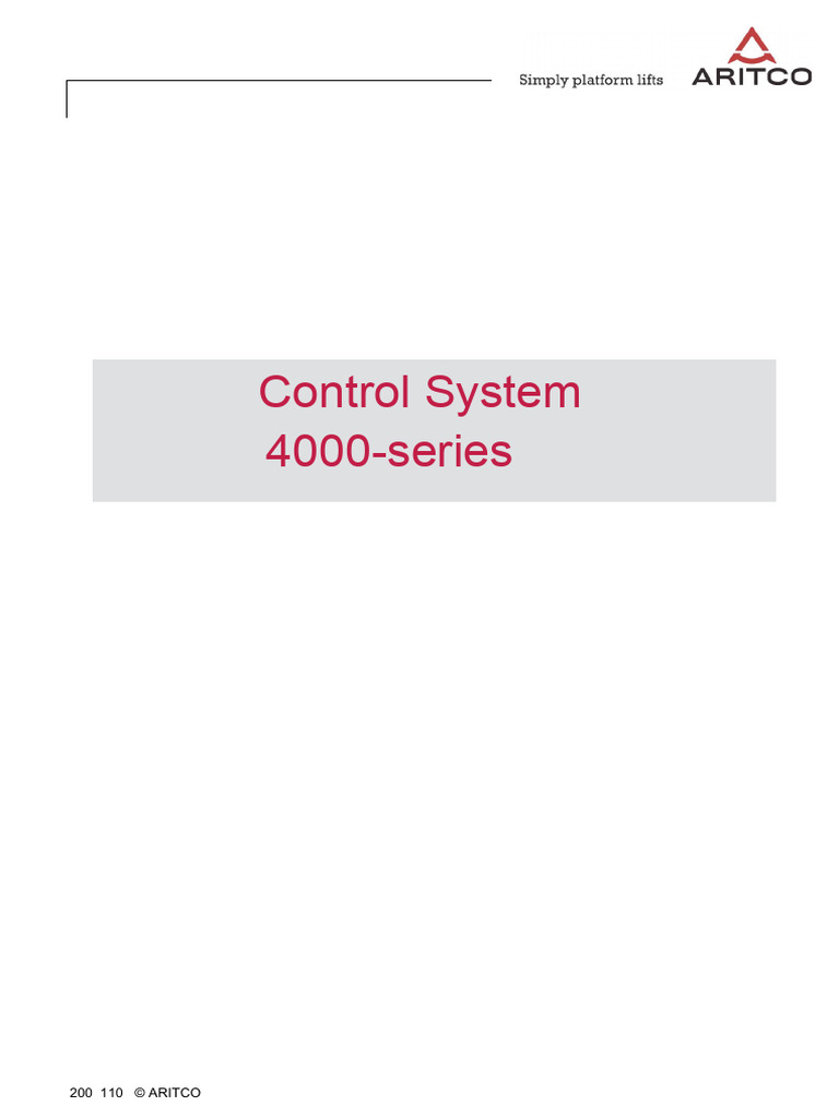 Aritco 4000 Control System (2009) | PDF