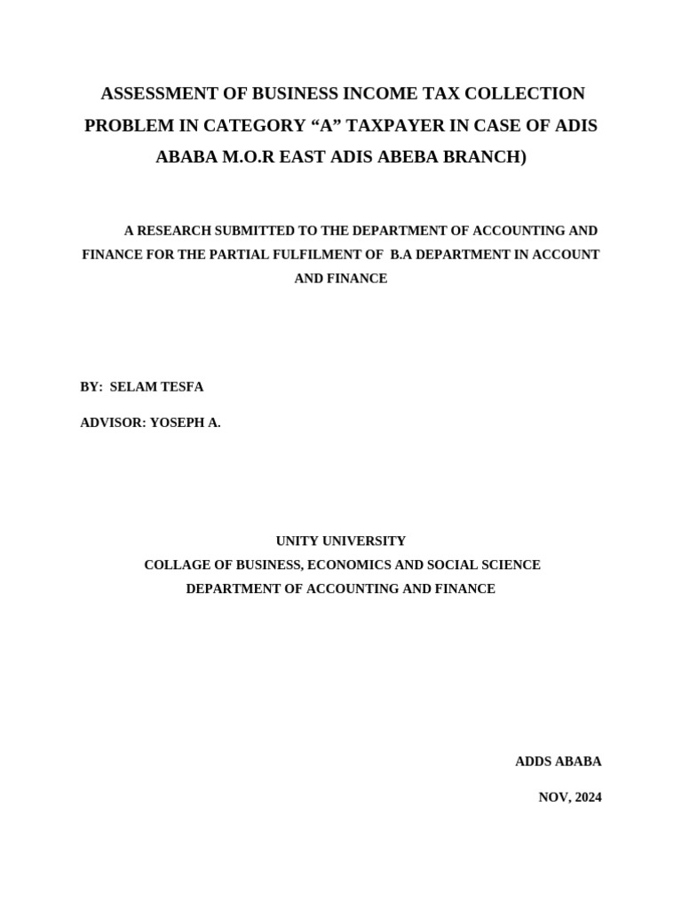 Business Income Tax Collection Issues | PDF | Taxes | Tax Avoidance