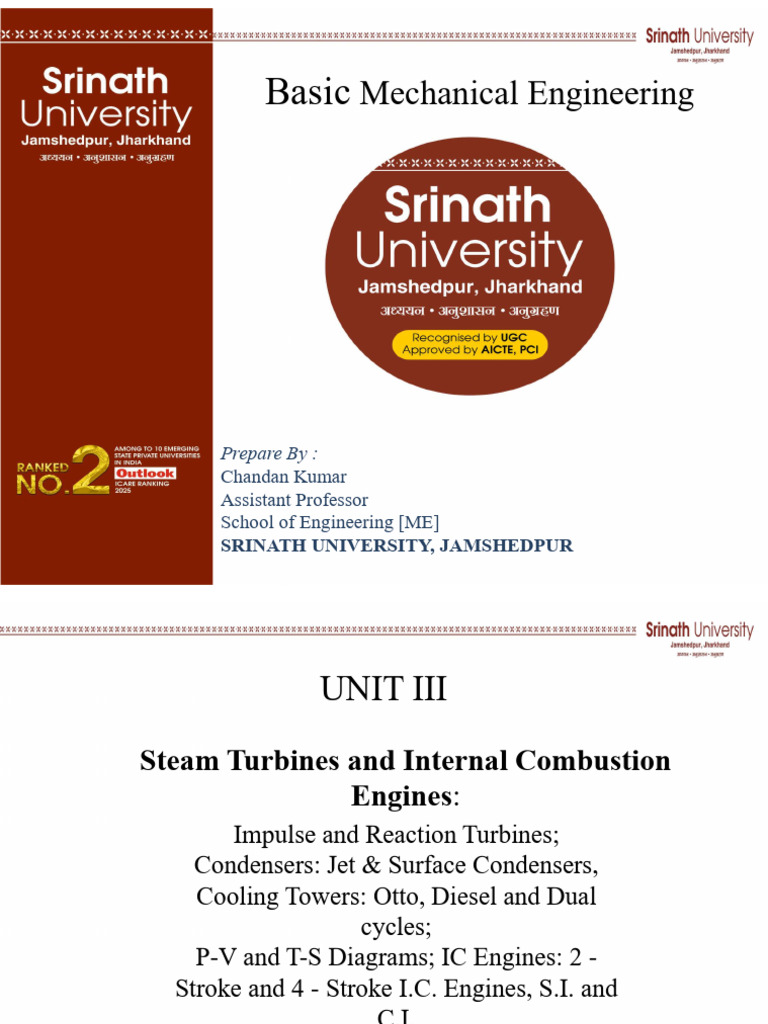Steam Turbines and IC Engines Overview | PDF | Internal Combustion ...