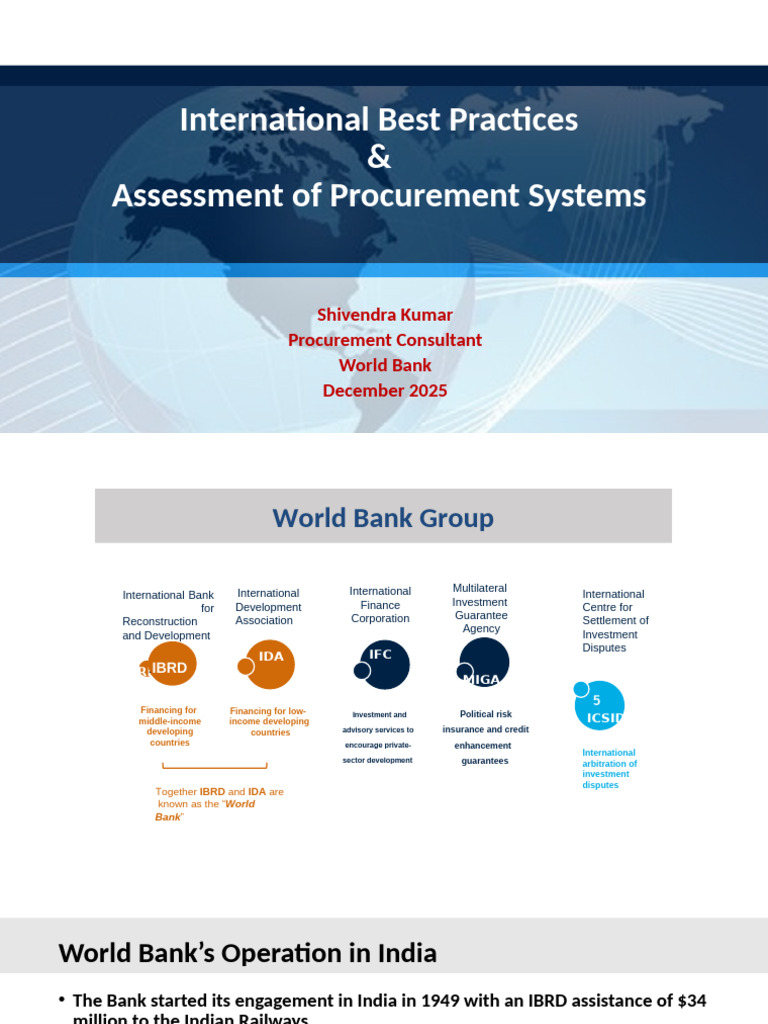 Best Practices in Procurement Systems | PDF | International Bank For ...