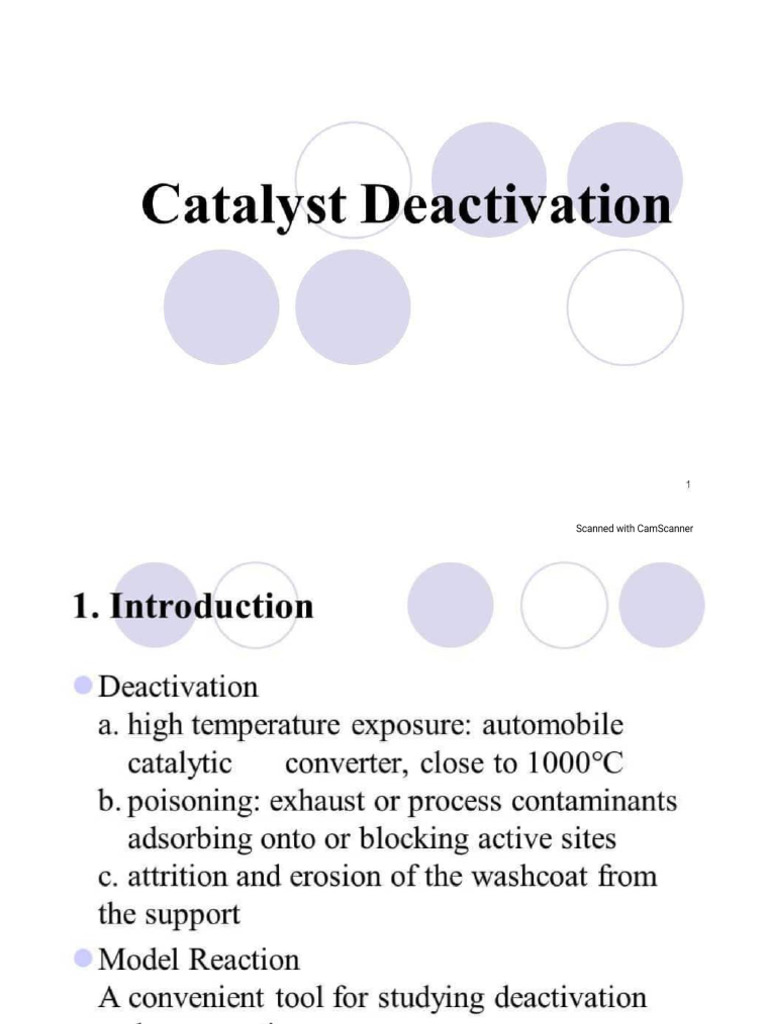 Catalyst Deactivation | PDF