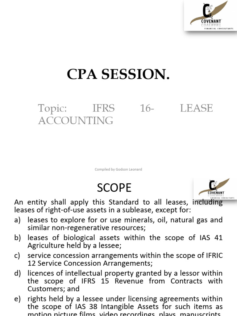 IFRS 16 Lease Accounting Overview | PDF | Lease | Business Economics