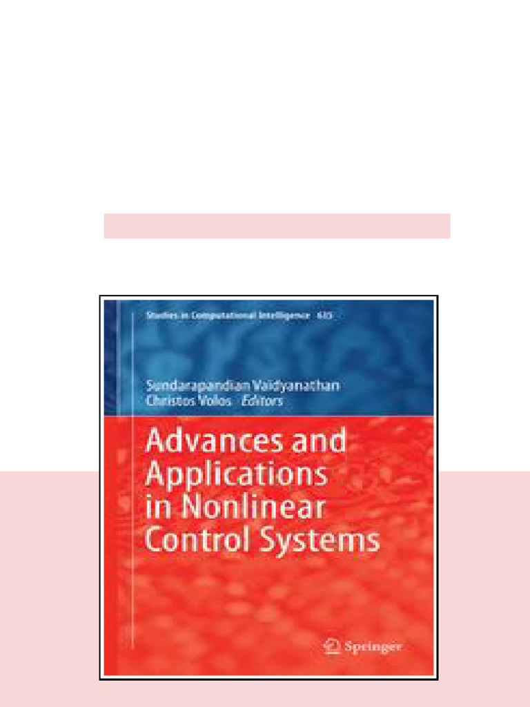 Advances And Applications In Nonlinear Control Systems 1st Edition ...