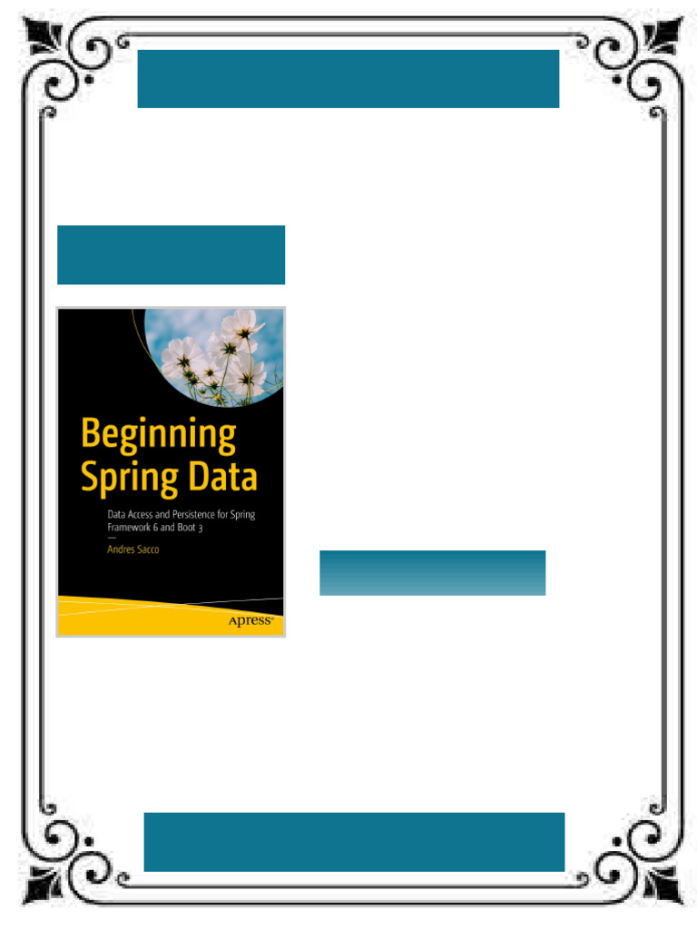 Beginning Spring Data: Data Access and Persistence for Spring Framework ...