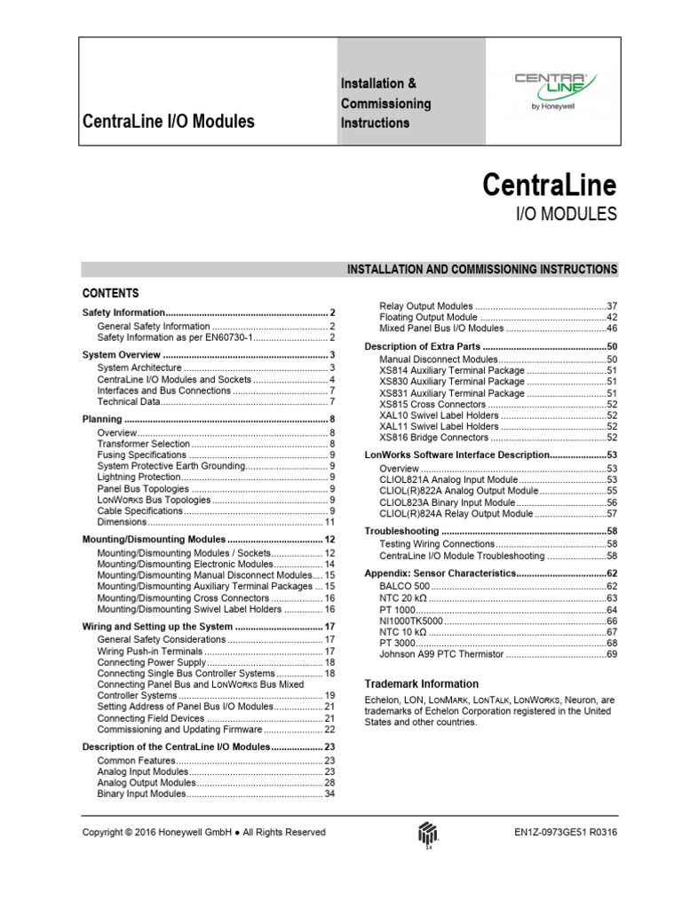 CentraLine I/O Modules Installation Guide | PDF | Electrical Connector ...