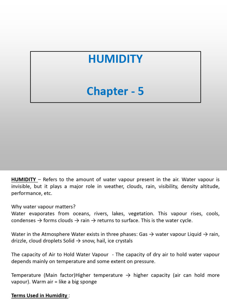 Understanding Humidity and Its Effects | PDF | Humidity | Water Vapor