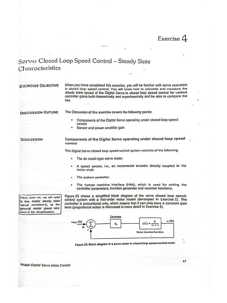 Experimwnt 8 Close Loop Servo Steady State and Transient ...