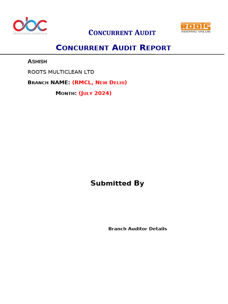 July 2024 Concurrent Audit Report | PDF | Auditor's Report | Audit
