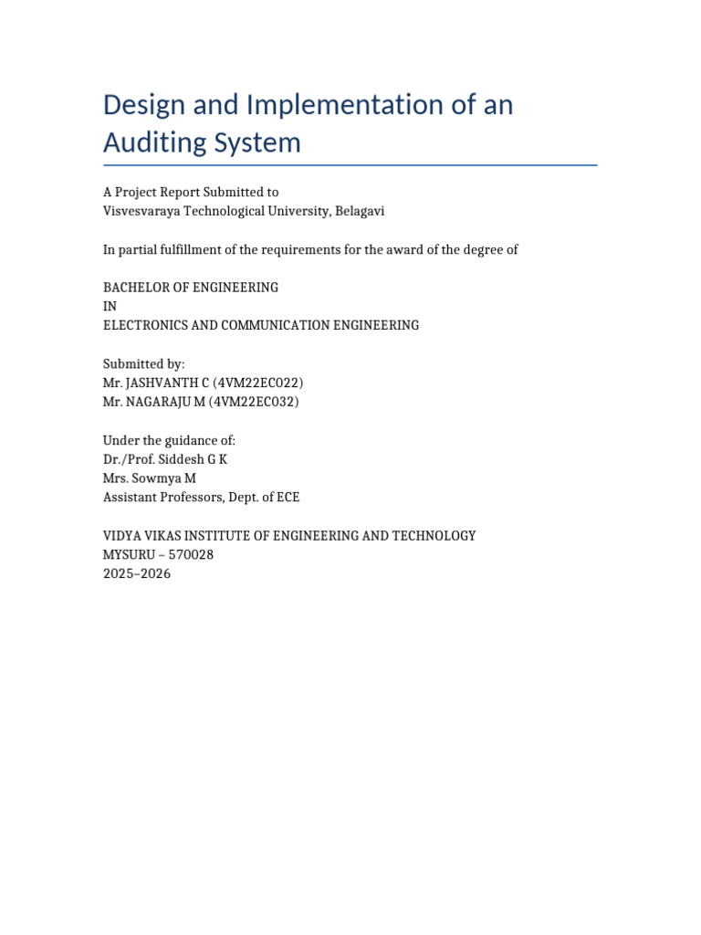 Auditing System Design and Implementation | PDF | Computer Security ...