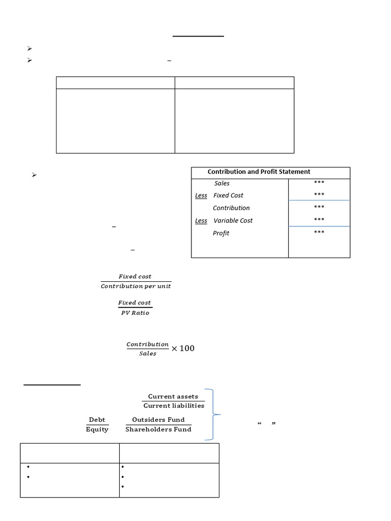 Financial Equations and Ratios Guide | PDF | Equity (Finance) | Working ...