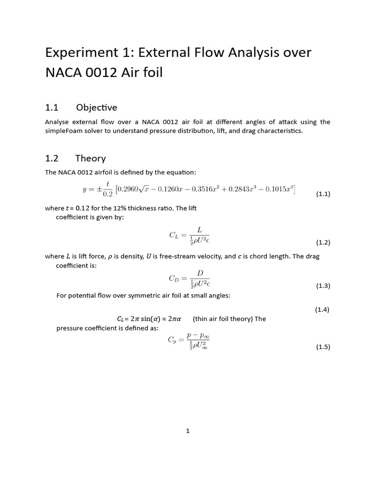 NACA 0012 Airfoil Flow Analysis | PDF | Airfoil | Computational Fluid ...