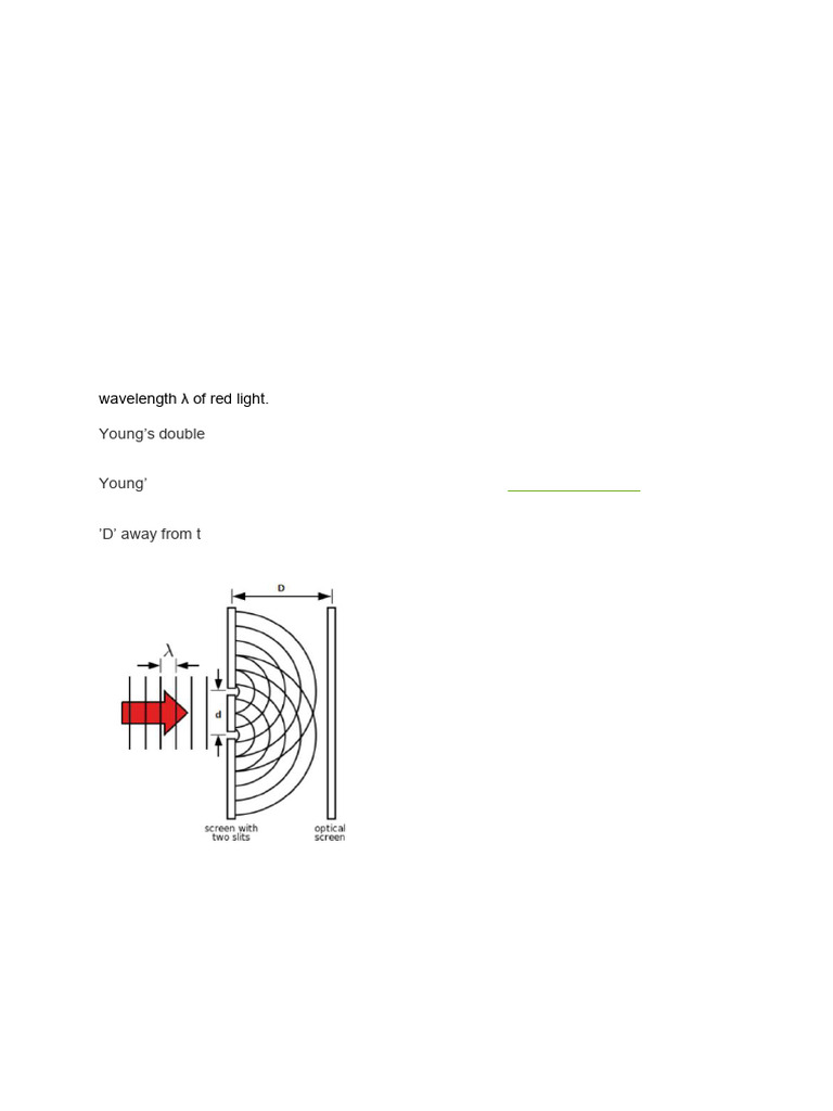 Young S Double Slit Experiment PHY2080 | PDF | Light | Wavelength