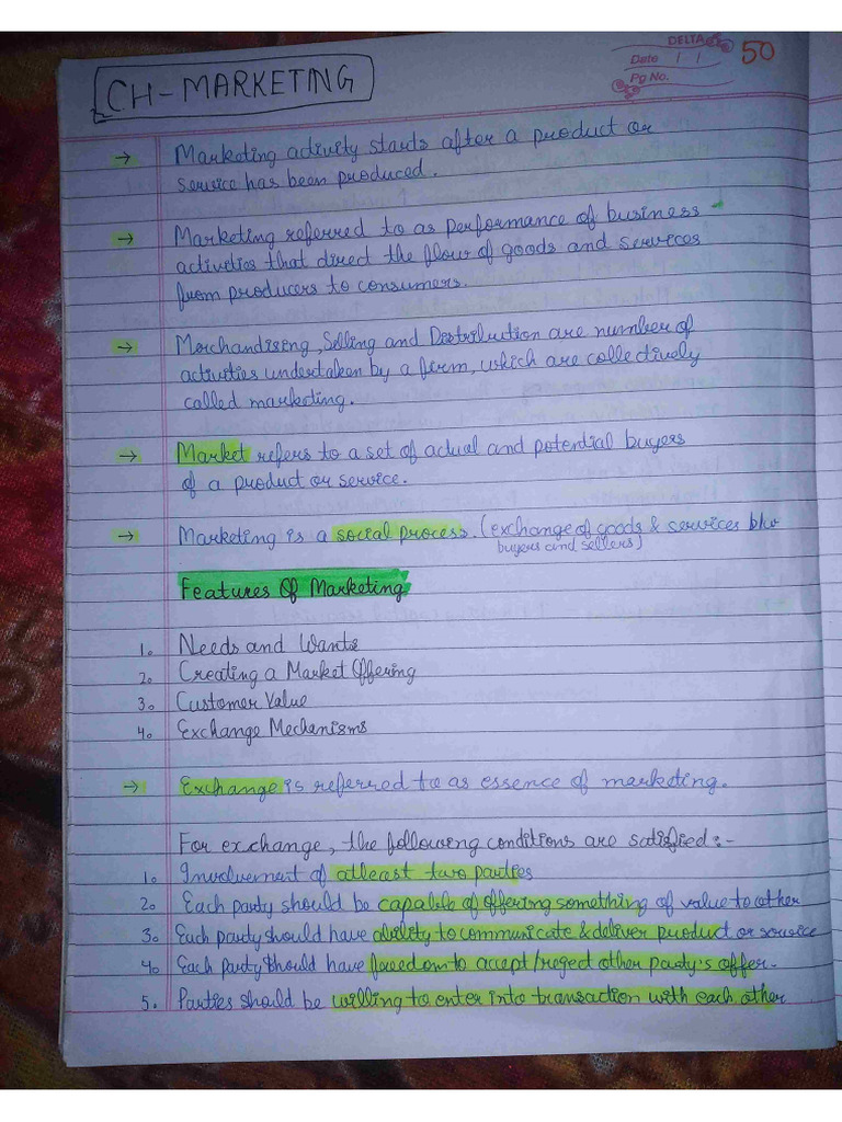 Marketing Notes | PDF