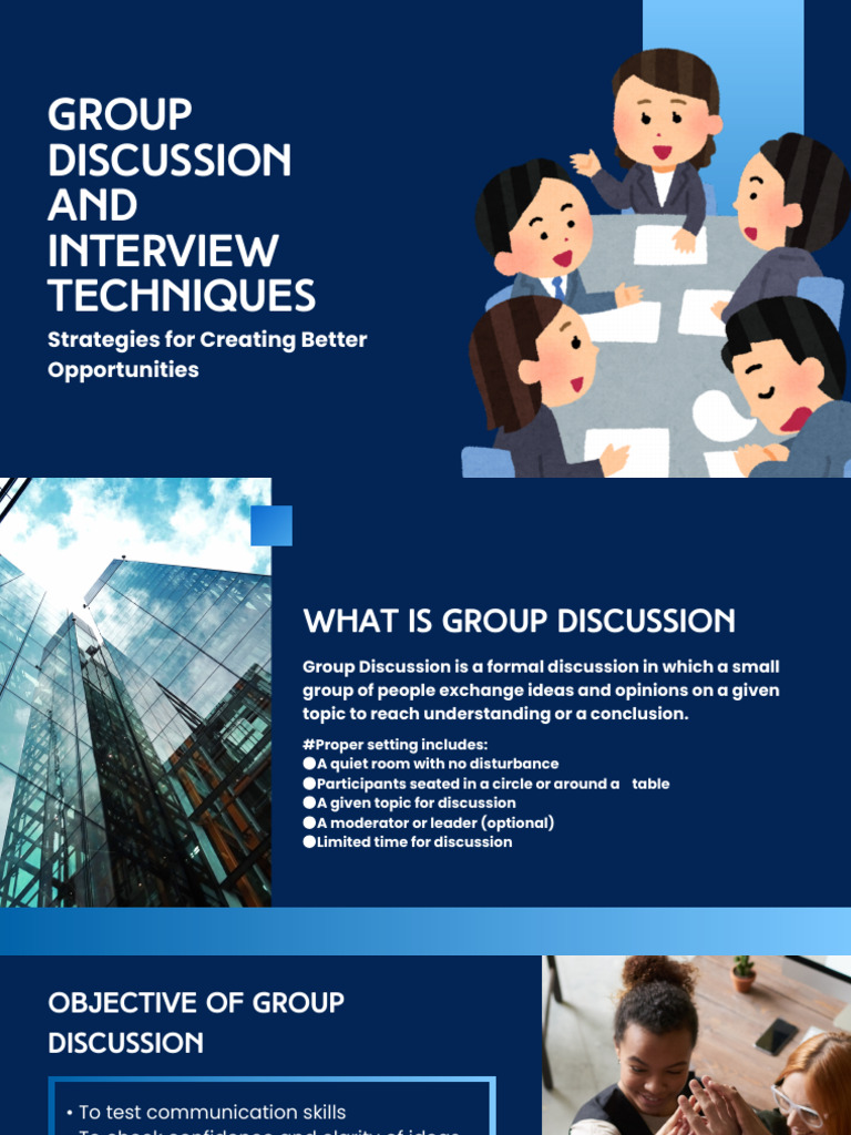 Group Discussion and Interview Techniques | PDF | Body Language ...