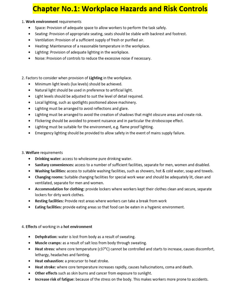 Workplace Hazards and Risk Controls Guide | PDF | Scaffolding | Ladder