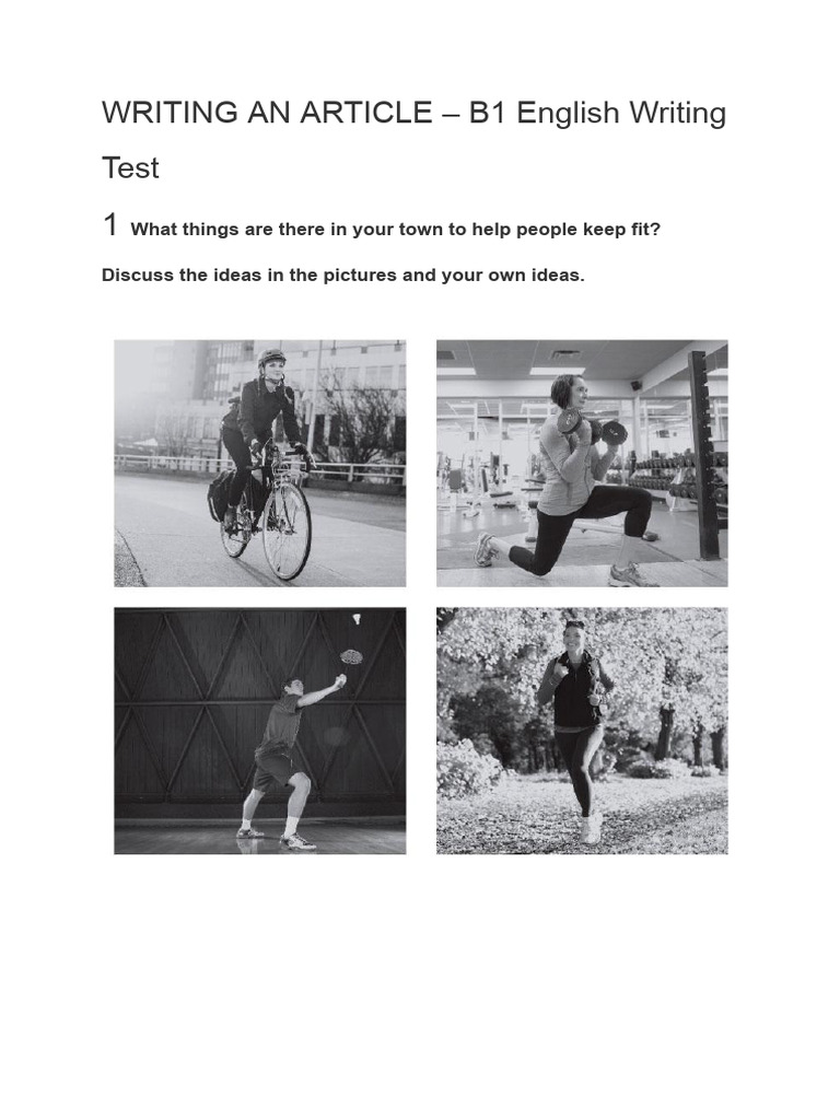 B1 English Article Writing Guide | PDF