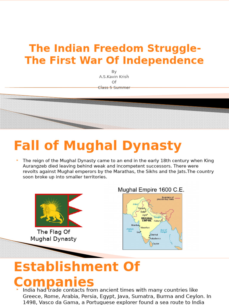 The Indian Freedom Struggle-The First War of Independence | PDF ...