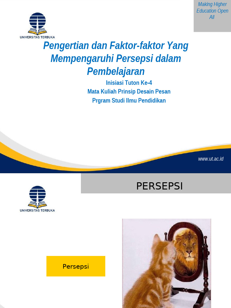 Faktor Mempengaruhi Persepsi Pembelajaran | PDF