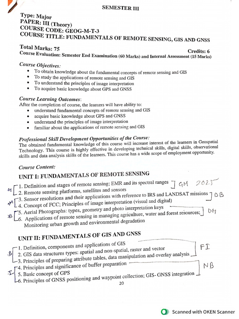 3rd Sem Syllabus Distribution, 2025 | PDF