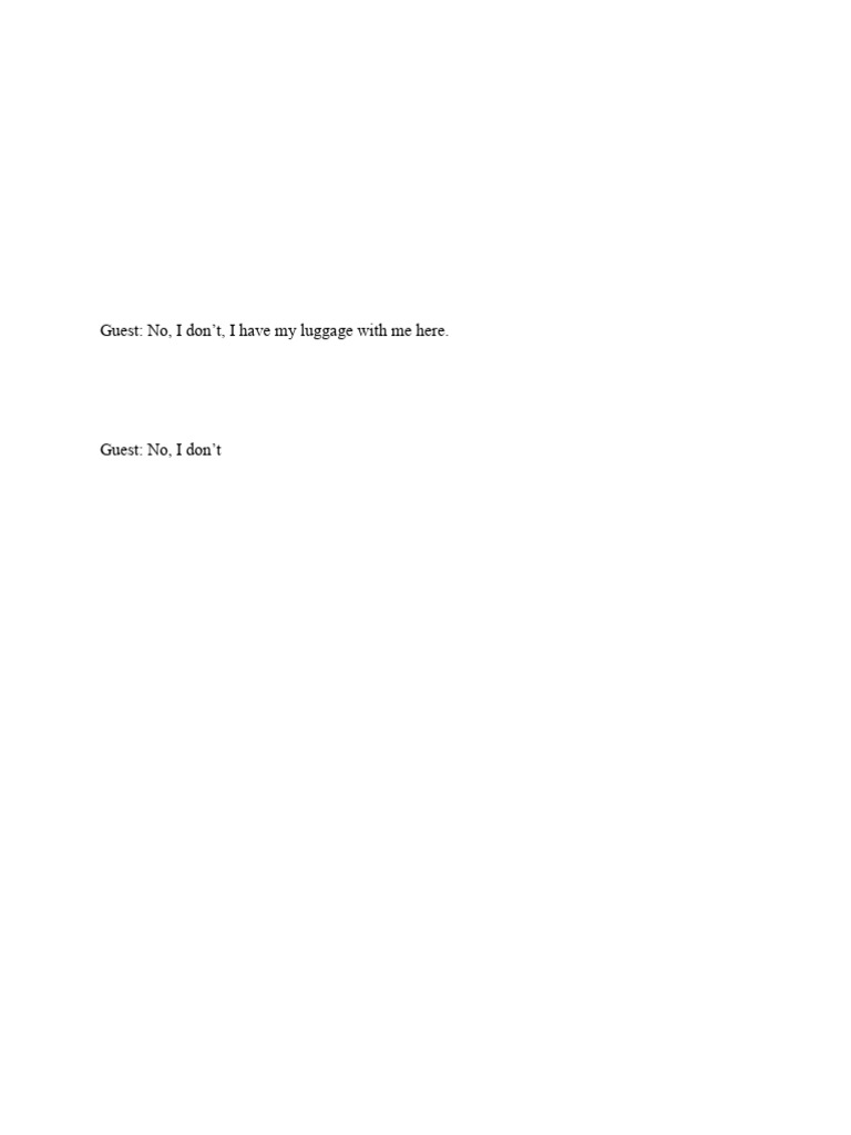 Hotel Check-Out Conversation Guide | PDF