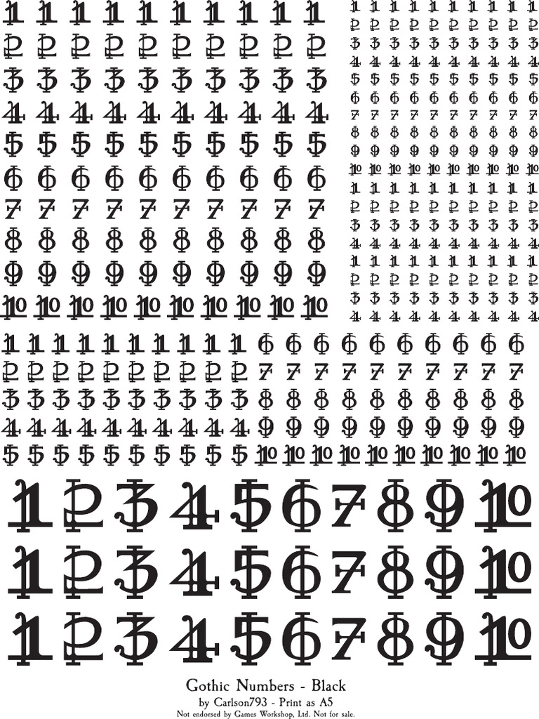 Gothic Numbers Black (1) | PDF