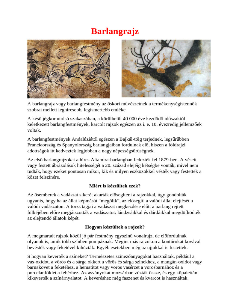 Barlangrajzok | PDF