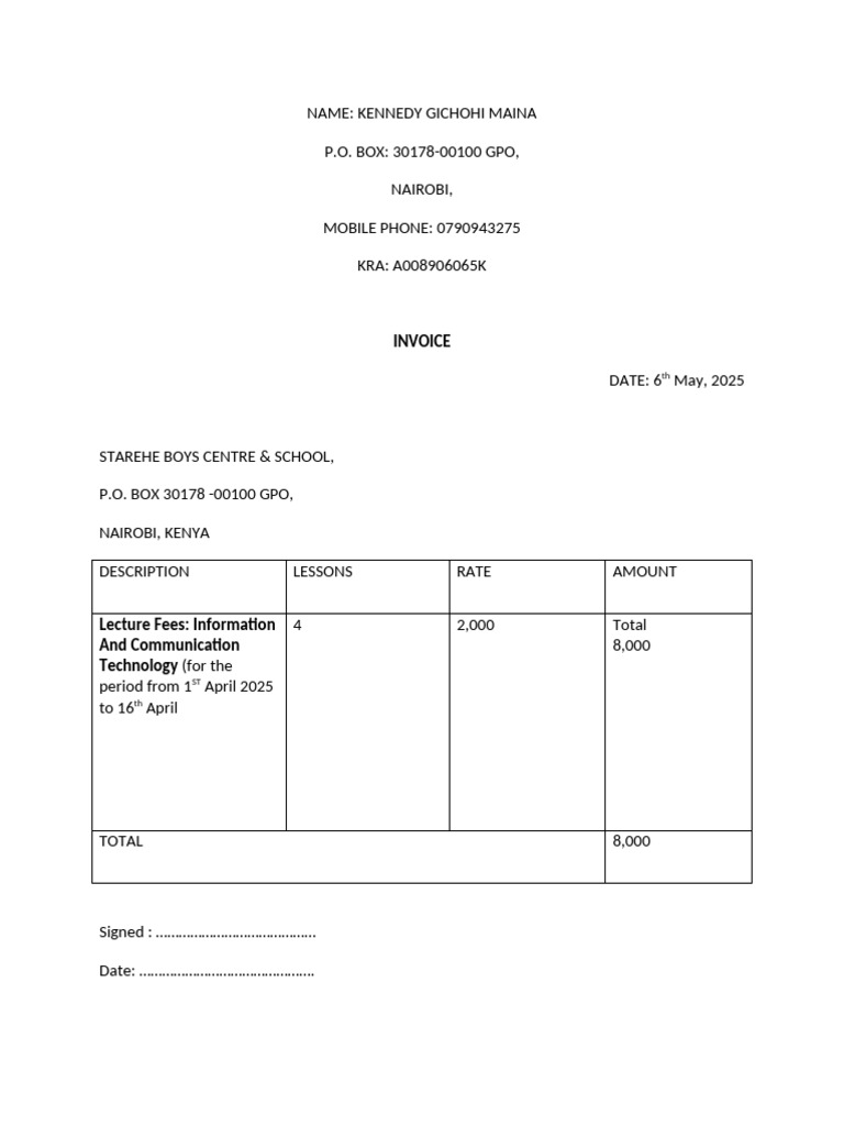 Cpa Invoice | PDF