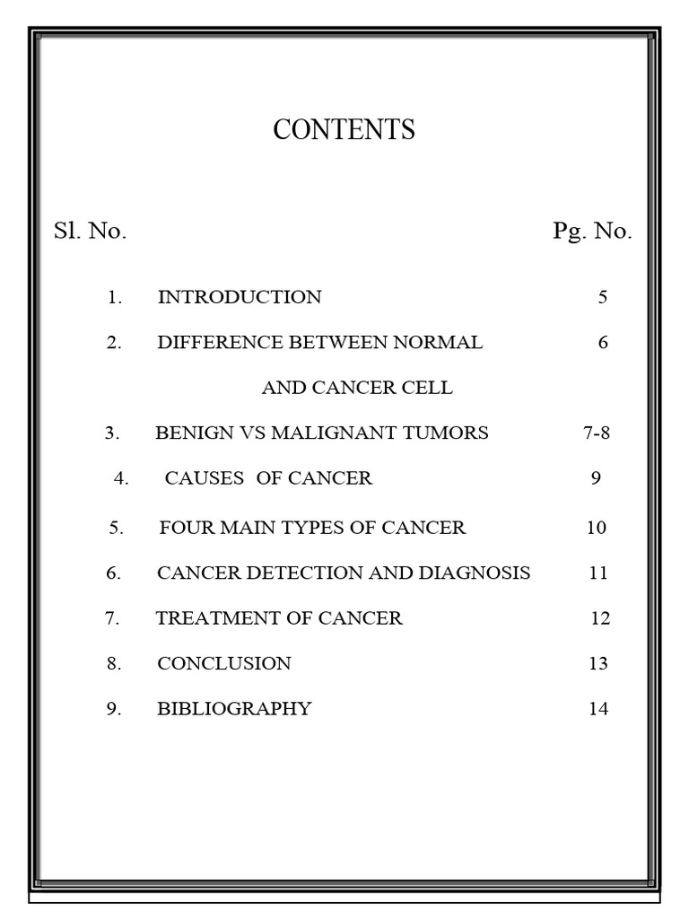 Understanding Cancer: Types, Causes, and Treatment | PDF | Cancer ...