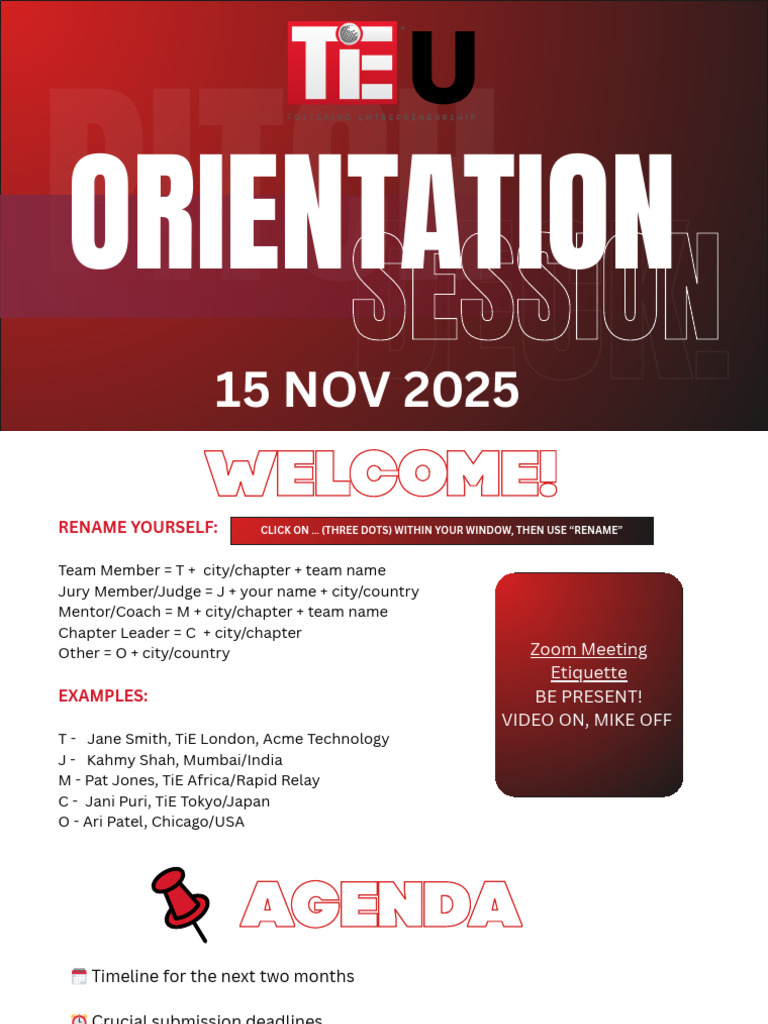 Chapter Winner Orientation, TiE | PDF