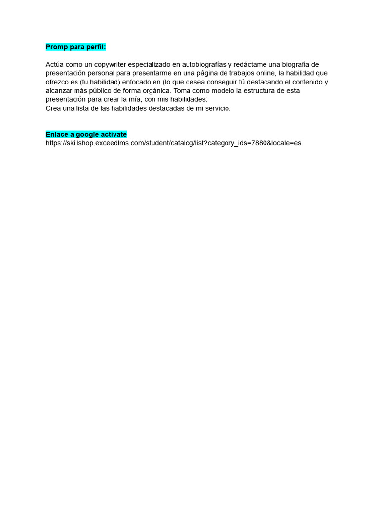 Entregable - Promp y Link | PDF