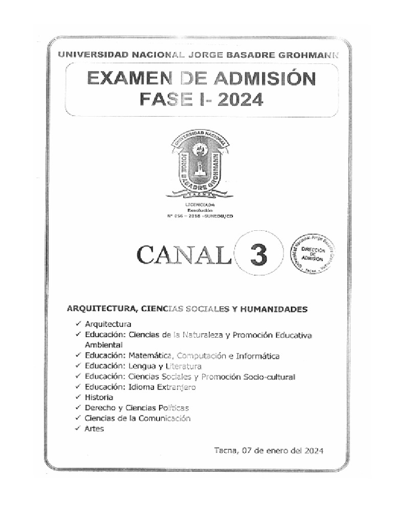 Fase 1 2024 Canal 3 Fbeltiocepu | PDF