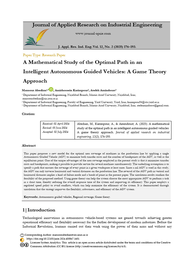 JARIE Volume 12 Issue 2 Pages 176-193 | PDF | Routing | Mathematical ...