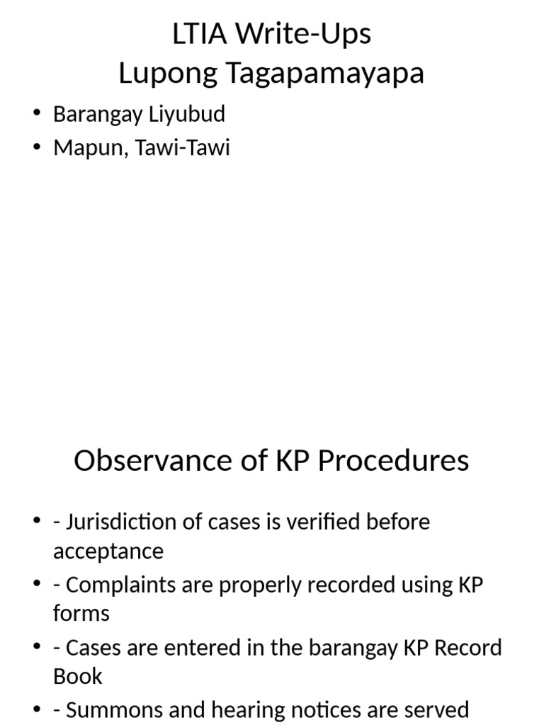 KP Procedures and Mediation Practices | PDF