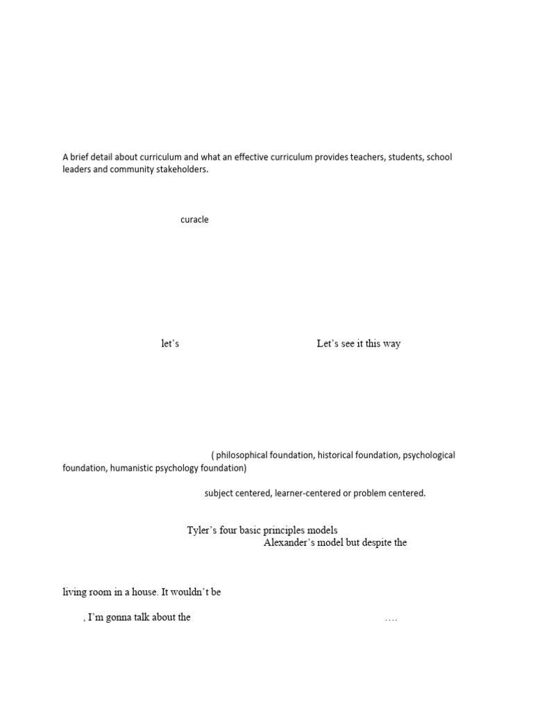 Understanding Effective Curriculum Development | PDF | Curriculum ...