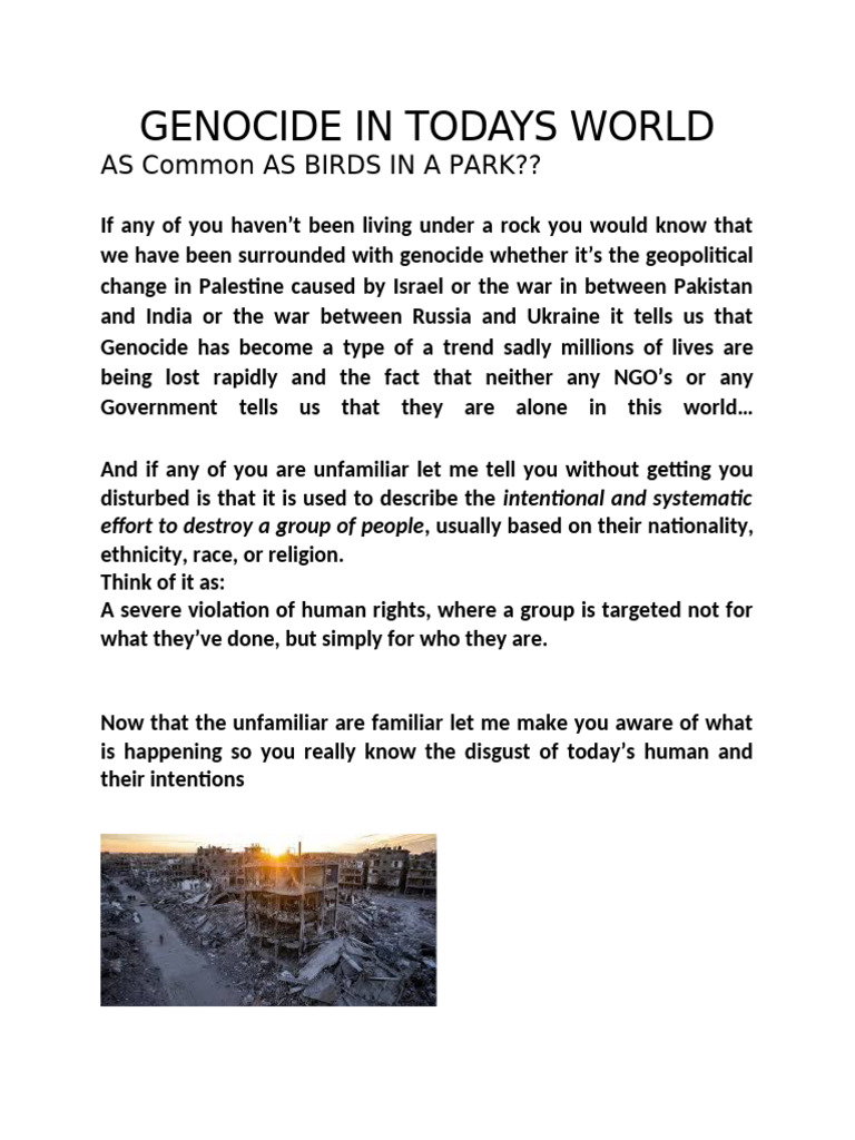 Understanding Genocide Today | PDF