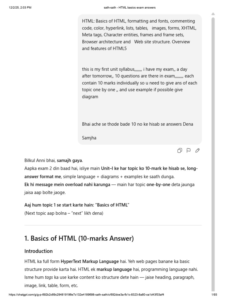 HTML Basics and Formatting Guide | PDF | Hyperlink | Html