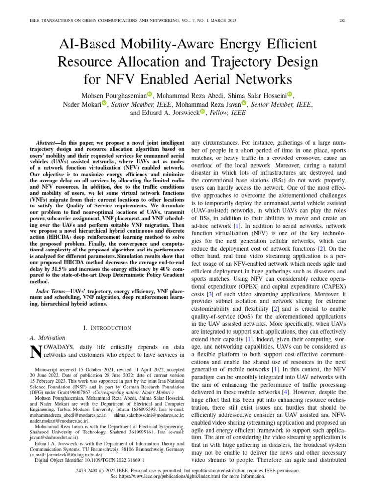 AI-Driven Energy Efficient UAV Networks | PDF