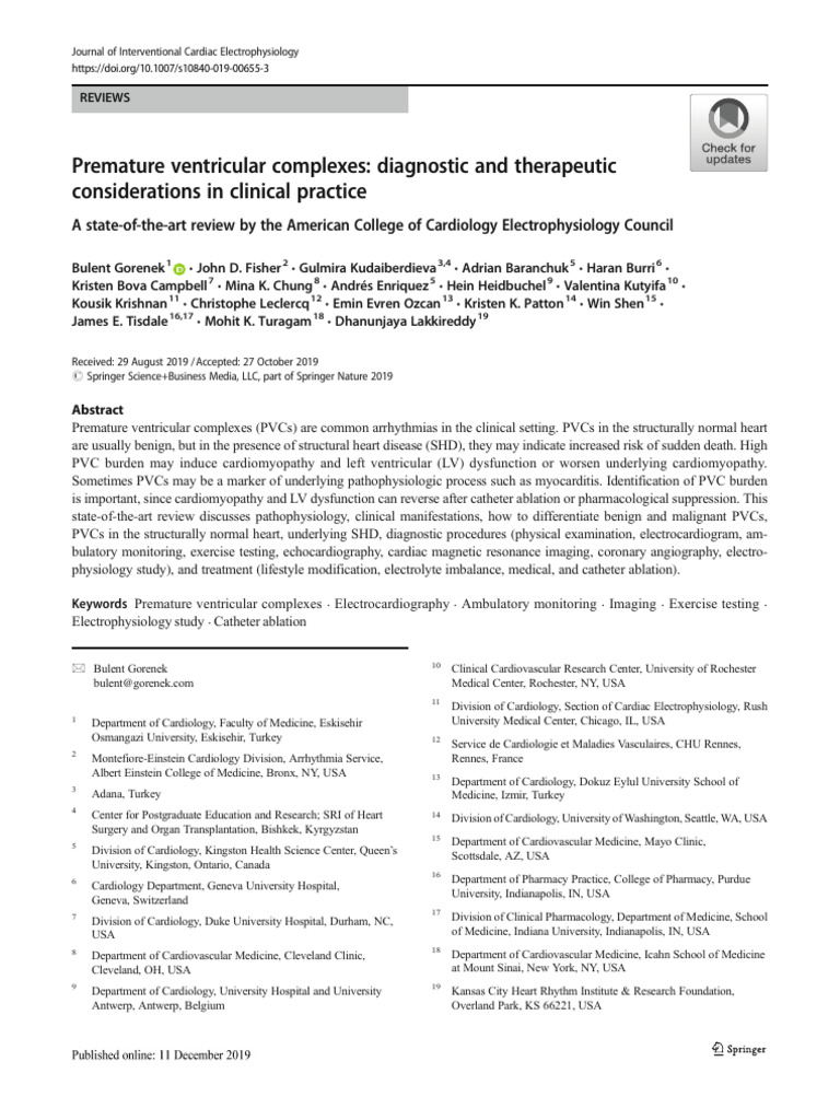 PVCs: Diagnosis and Treatment Insights | PDF | Diseases And Disorders ...