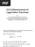 Differentiation of Logarithmic Functions