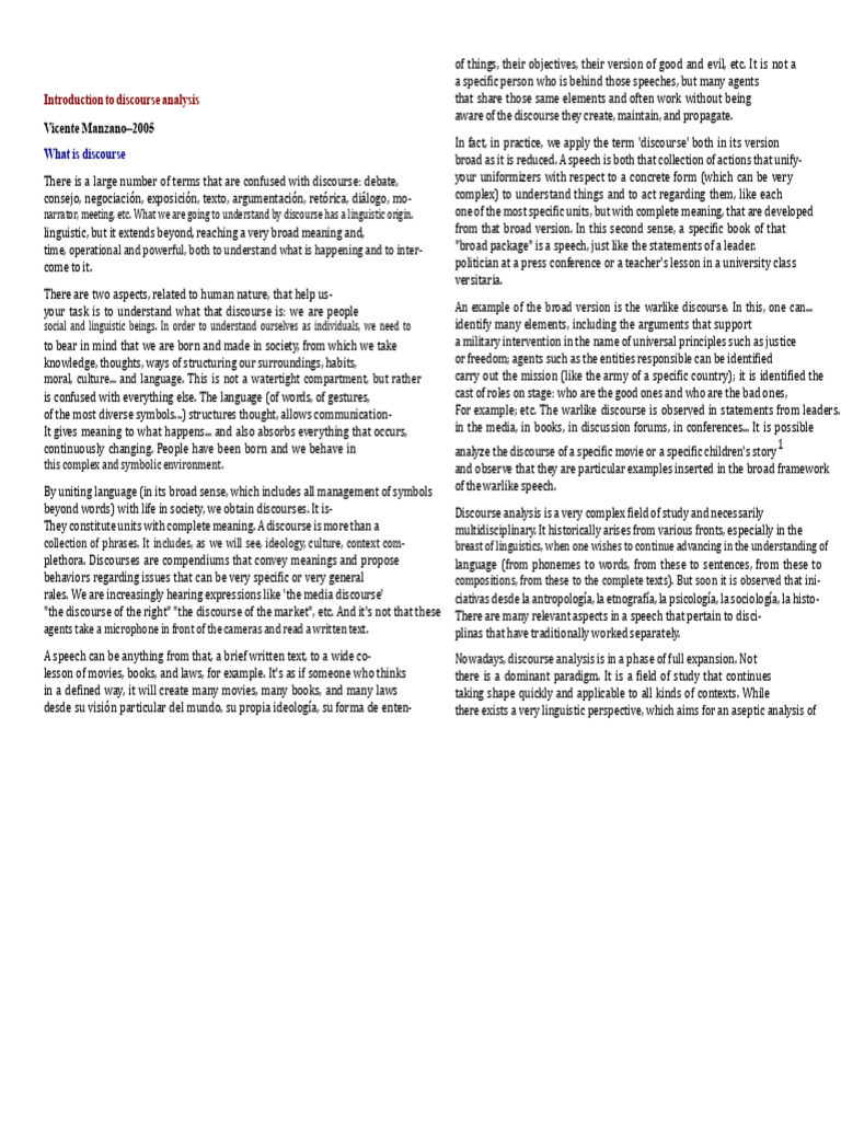 Understanding Discourse Analysis Basics | PDF | Attitude (Psychology ...