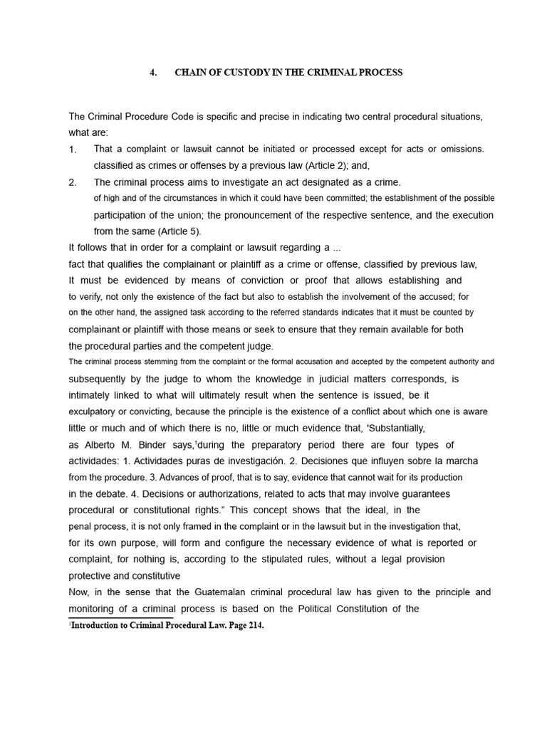 Chain of Custody in Criminal Law | PDF | Crimes | Crime & Violence