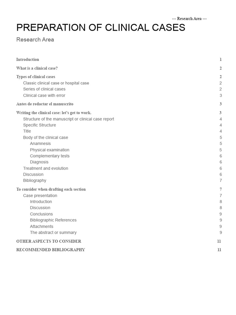 Clinical Case Report Preparation Guide | PDF | Medical Diagnosis ...
